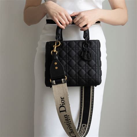 dior all black bag|lady dior bag black.